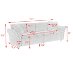 Canapé 3 places en tissu Teddy beige 93,7 avec oreillers assortis