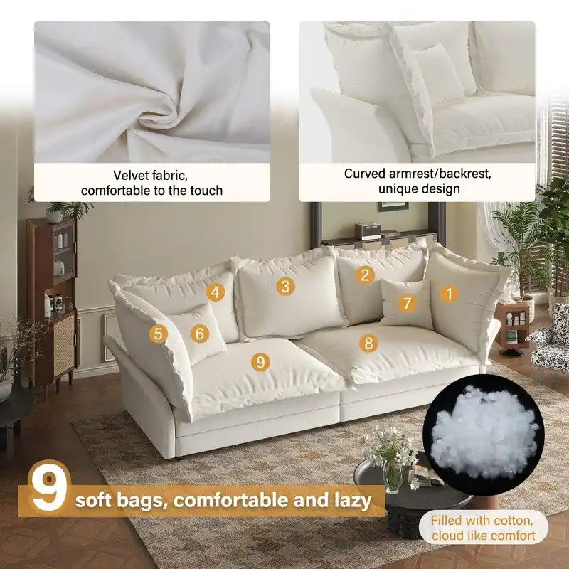 Canapé rembourré moderne et confortable Cloud