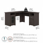 Bureau d'angle avec rangements Cabot 60W par