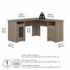 Bureau d'angle avec rangements Cabot 60W par