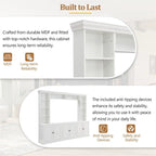 Ensemble meuble TV mural 4 pièces avec étagère, meuble TV polyvalent avec étagère réglable, console multimédia avec pont