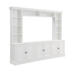 Ensemble meuble TV mural 4 pièces avec étagère, meuble TV polyvalent avec étagère réglable, console multimédia avec pont