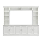 Ensemble meuble TV mural 4 pièces avec étagère, meuble TV polyvalent avec étagère réglable, console multimédia avec pont