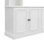 Ensemble meuble TV mural 4 pièces avec étagère, meuble TV polyvalent avec étagère réglable, console multimédia avec pont