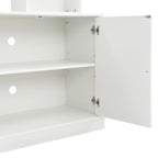 Ensemble meuble TV mural 4 pièces avec étagère, meuble TV polyvalent avec étagère réglable, console multimédia avec pont