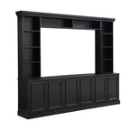 Ensemble meuble TV mural 4 pièces avec étagère, meuble TV polyvalent avec étagère réglable, console multimédia avec pont