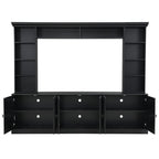 Ensemble meuble TV mural 4 pièces avec étagère, meuble TV polyvalent avec étagère réglable, console multimédia avec pont