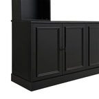 Ensemble meuble TV mural 4 pièces avec étagère, meuble TV polyvalent avec étagère réglable, console multimédia avec pont