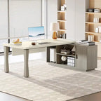 8.7 Bureau de direction, table de bureau en L avec armoire et étagères