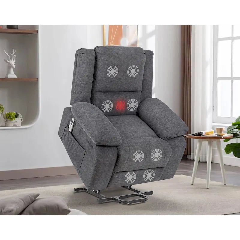 Fauteuil inclinable électrique releveur avec massage