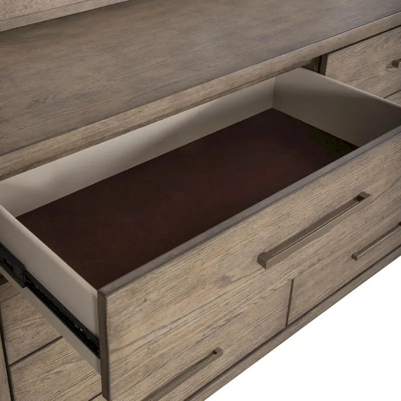 Commode 8 tiroirs beige bruni