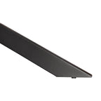 Table à manger rectangulaire de 63 po avec plateau en MDF et piètement géométrique en métal en croix pour cuisine et salle à manger