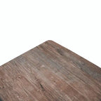 Table à manger rectangulaire de 63 po avec plateau en MDF et piètement géométrique en métal en croix pour cuisine et salle à manger