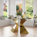 Table de salle à manger en verre de 160 cm, table de salle à manger moderne pour 4-6 personnes avec plateau rectangulaire en verre trempé et pieds en métal