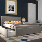 The  Kelly Upholstered Bed with Storage Drawers