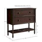 Commode d'appoint 2 tiroirs Beckett