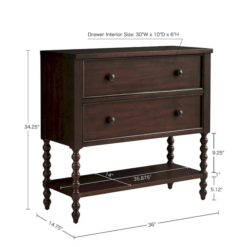 Commode d'appoint 2 tiroirs Beckett