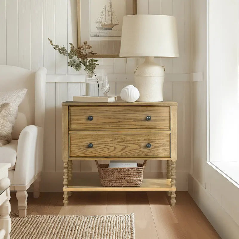 Commode d'appoint 2 tiroirs Beckett