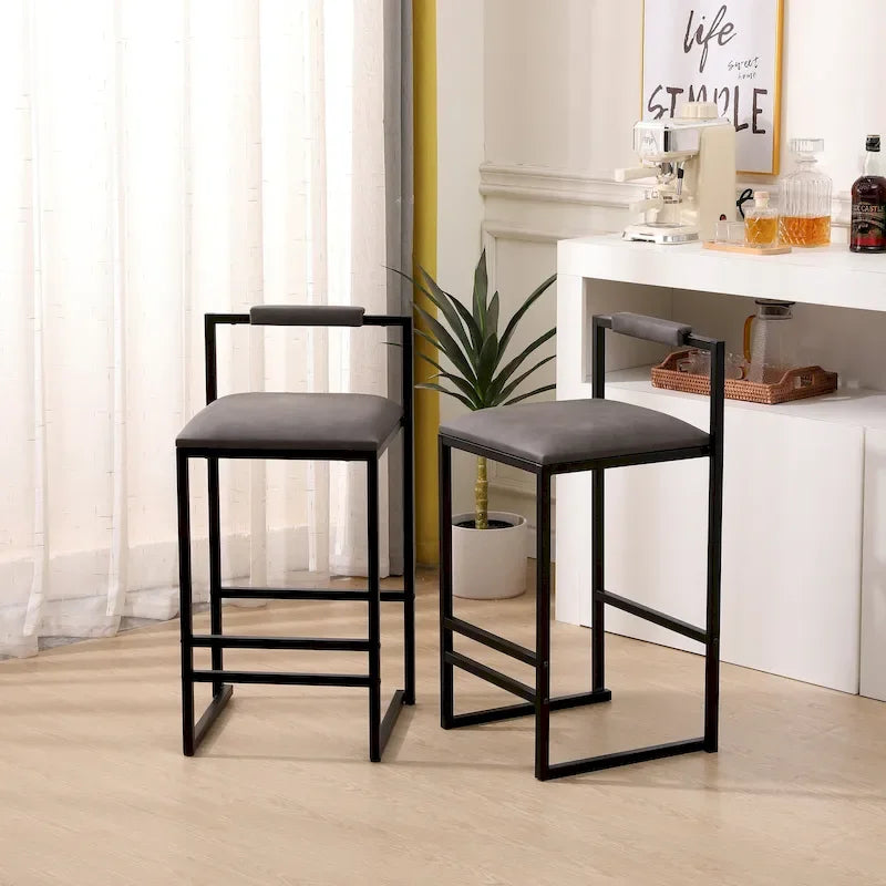 Tabourets de bar modernes Chaises de salle à manger avec repose-pieds pour cuisine