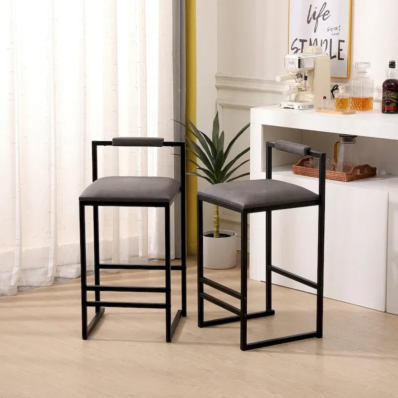 Tabourets de bar modernes Chaises de salle à manger avec repose-pieds pour cuisine