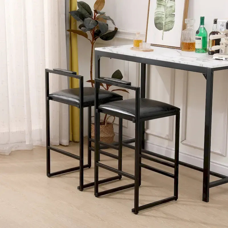 Tabourets de bar modernes Chaises de salle à manger avec repose-pieds pour cuisine
