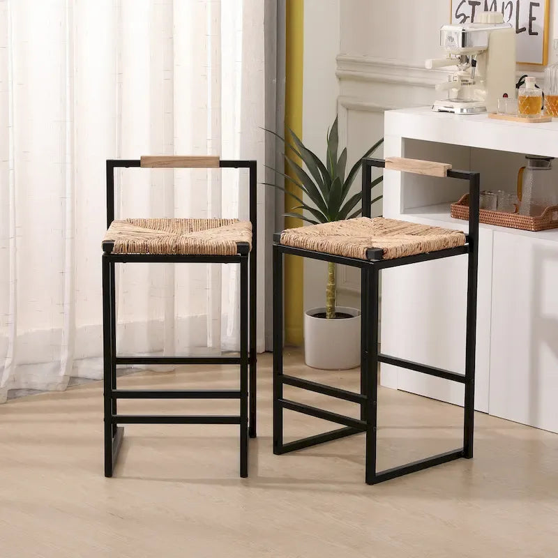 Tabourets de bar modernes Chaises de salle à manger avec repose-pieds pour cuisine
