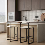 Tabourets de bar modernes Chaises de salle à manger avec repose-pieds pour cuisine