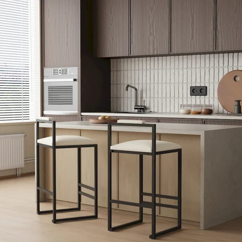Tabourets de bar modernes Chaises de salle à manger avec repose-pieds pour cuisine
