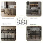 Tabourets de bar modernes Chaises de salle à manger avec repose-pieds pour cuisine