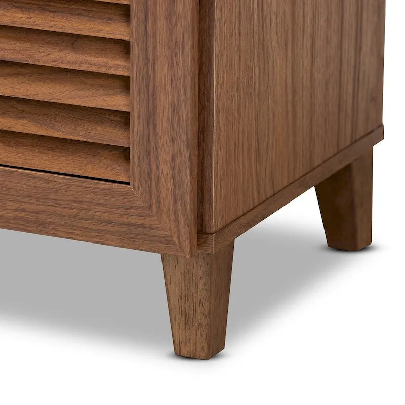 Meuble de rangement pour chaussures Zdolbuniv gris foncé à 4 étagères