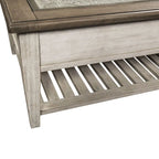 Ensemble de table de salon Heartland Antique White 3 pièces avec table basse et tables d'appoint