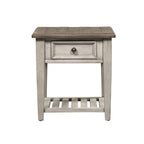 Ensemble de table de salon Heartland Antique White 3 pièces avec table basse et tables d'appoint