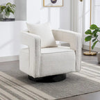 Fauteuil pivotant simple rembourré en bouclette 29W