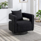 Fauteuil pivotant simple rembourré en bouclette 29W
