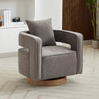 Fauteuil pivotant simple rembourré en bouclette 29W