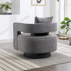 Fauteuil pivotant simple rembourré en bouclette 29W