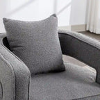 Fauteuil pivotant simple rembourré en bouclette 29W