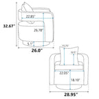 Fauteuil pivotant simple rembourré en bouclette 29W