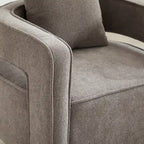 Fauteuil pivotant simple rembourré en bouclette 29W