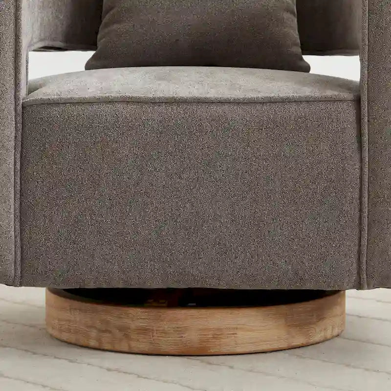 Fauteuil pivotant simple rembourré en bouclette 29W
