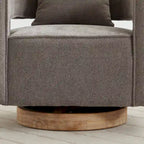 Fauteuil pivotant simple rembourré en bouclette 29W