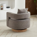 Fauteuil pivotant simple rembourré en bouclette 29W