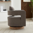 Fauteuil pivotant simple rembourré en bouclette 29W
