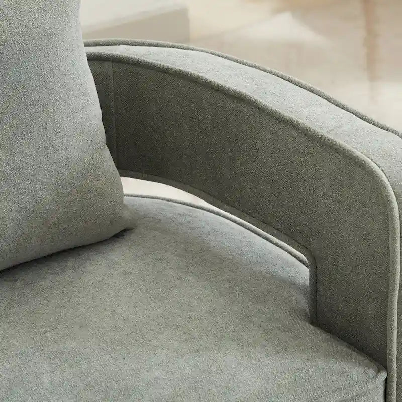 Fauteuil pivotant simple rembourré en bouclette 29W