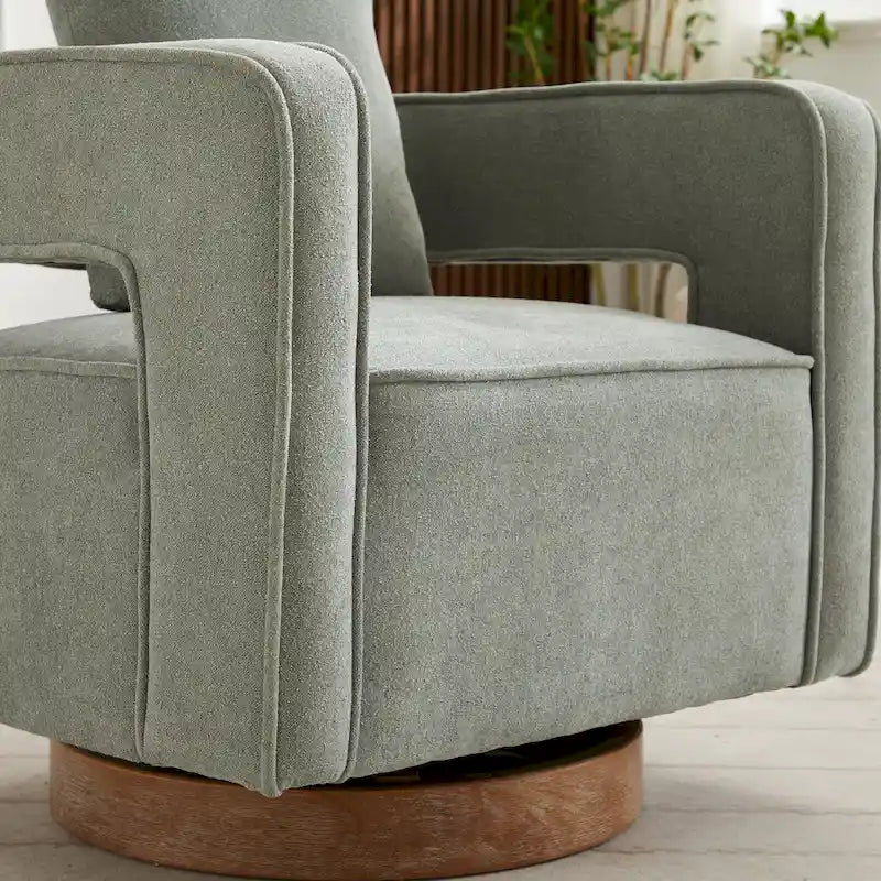 Fauteuil pivotant simple rembourré en bouclette 29W
