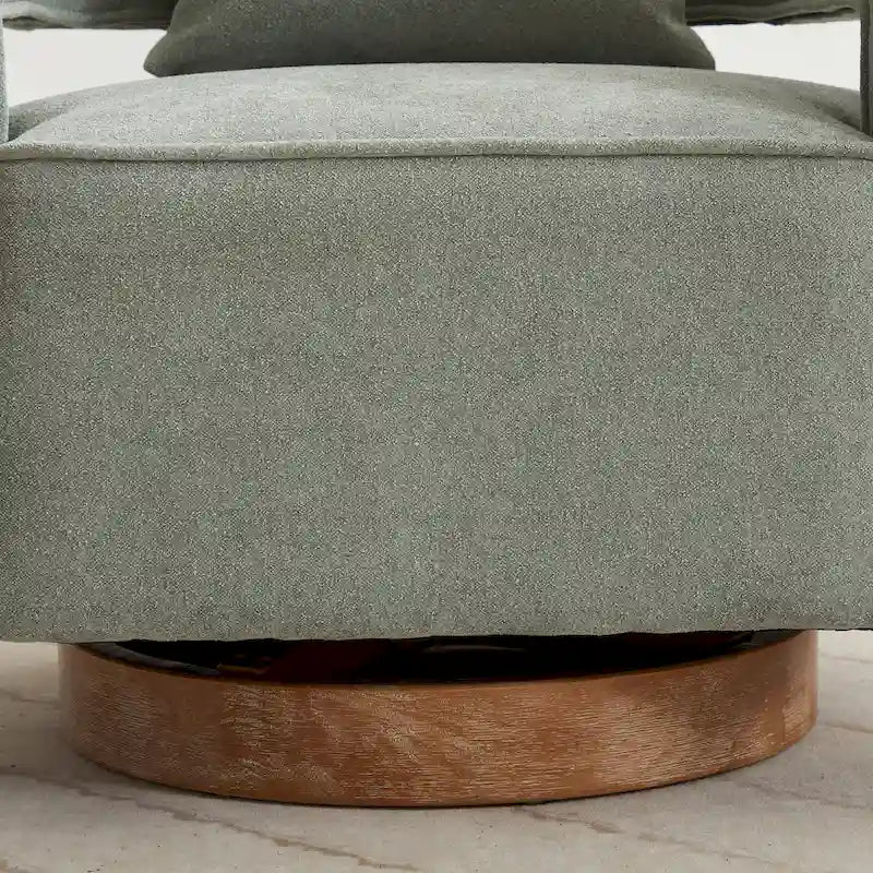 Fauteuil pivotant simple rembourré en bouclette 29W