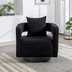 Fauteuil pivotant simple rembourré en bouclette 29W