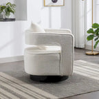 Fauteuil pivotant simple rembourré en bouclette 29W