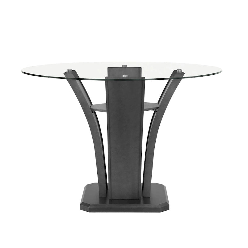 Ensemble de comptoir rond en verre moderne Janna Gray