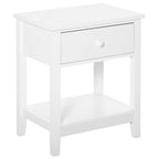 Table de chevet de style moderne avec tiroir et étagère de rangement pour chambre à coucher ou salon - 19,75x13,75x23,5